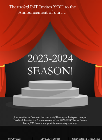 Announcement for Fall 2023-Spring 2024 Season! | Dance and Theatre
